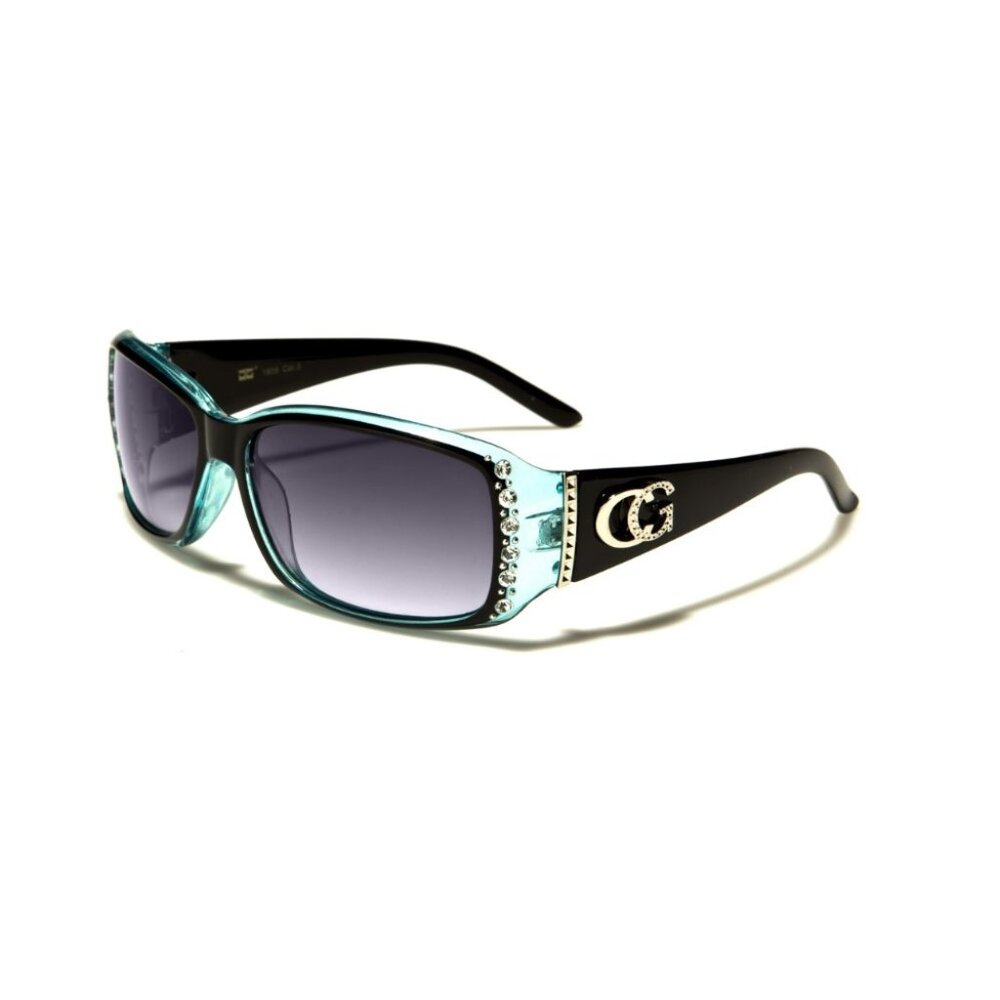 CG Eyewear  BLUE Rhinestone Sunglasses